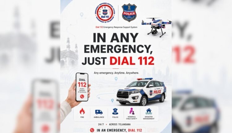 Telangana Police 112 emergency helpline reminder