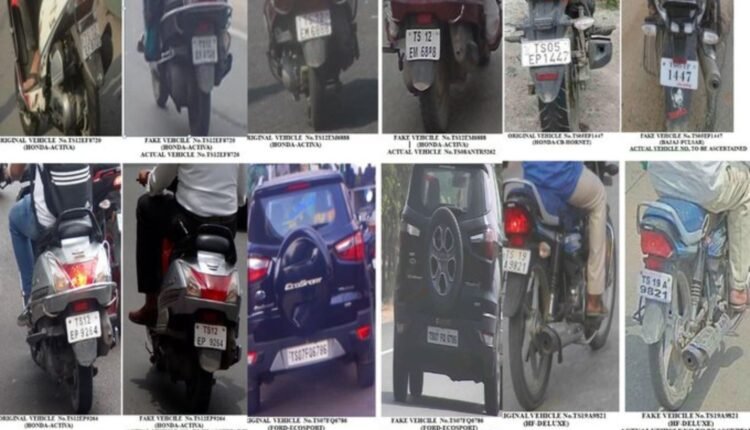 Fake number plates crackdown in Hyderabad
