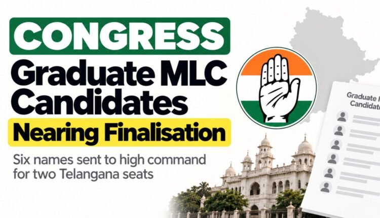 Congress graduate MLC candidates shortlist
