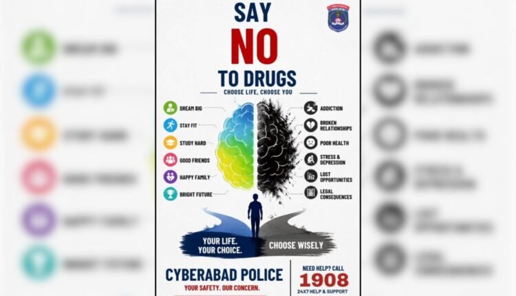 Cyberabad Police drugs campaign urges drug-free life