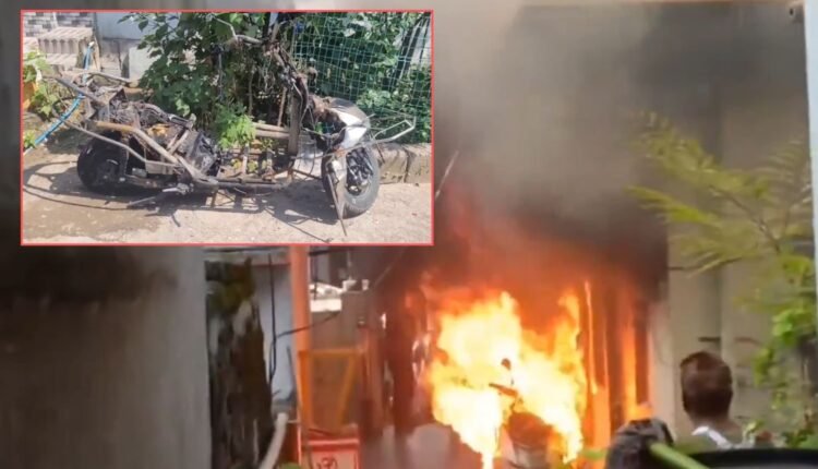 Korutla electric scooter fire destroys vehicle