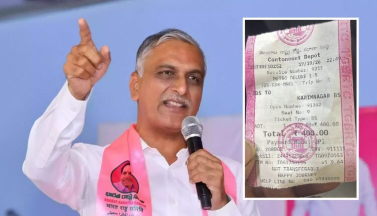 Harish Rao slams TGSRTC fare hike ahead of festival