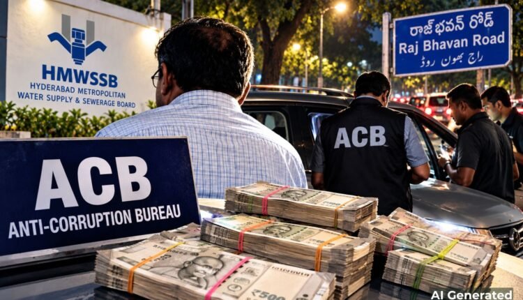 HMWSSB Joint Director caught with Rs 2.40 lakh cash