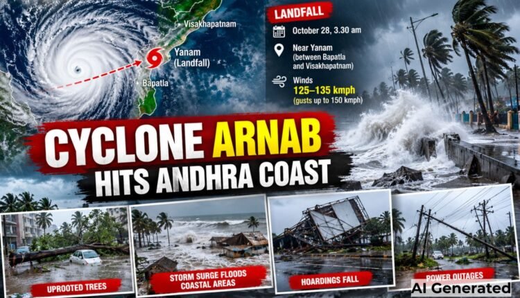 Cyclone Arnab makes landfall near Yanam in Andhra