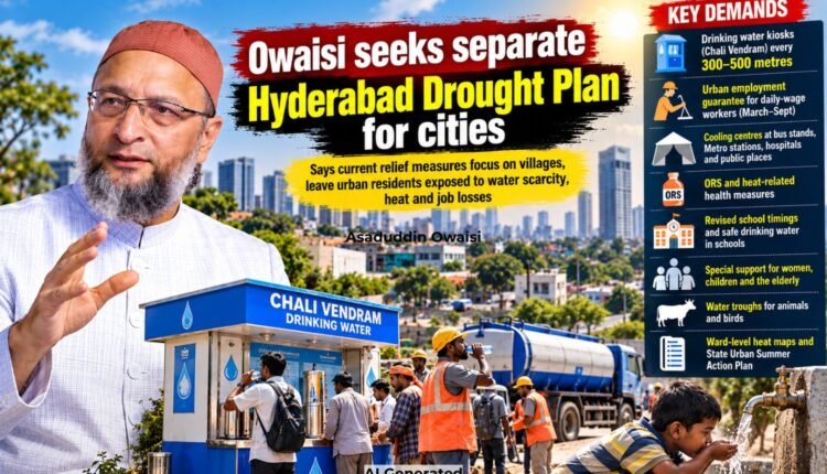 Hyderabad drought plan: Owaisi seeks urban relief steps
