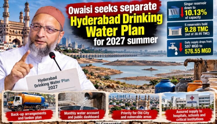 Hyderabad drinking water: Owaisi seeks summer plan