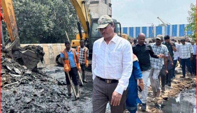 Fatehnagar nala desilting