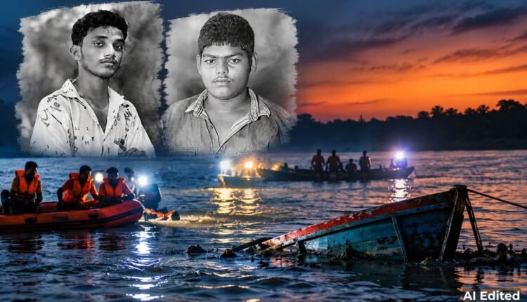 Krishna river boat sinking kills two youths
