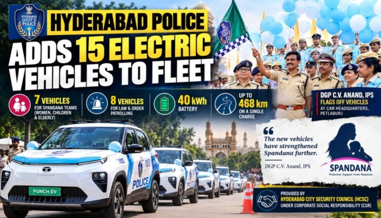 Spandana electric vehicles flagged off for Hyderabad Police