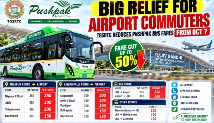 TGSRTC cuts Pushpak bus fares to Shamshabad airport