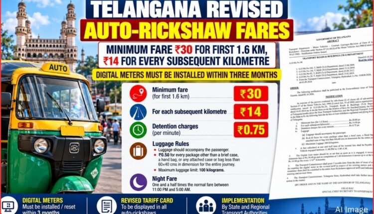 Telangana auto-rickshaw fares