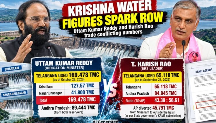 Krishna water utilisation: Uttam, Harish Rao trade figures