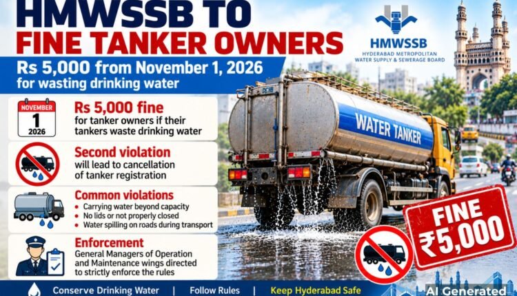 Tanker owners face Rs 5,000 water wastage fine