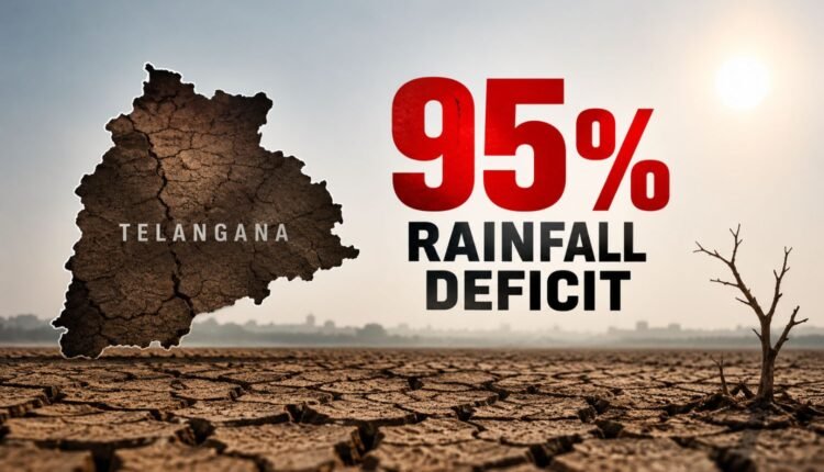 October rainfall deficit hits 95% in Telangana